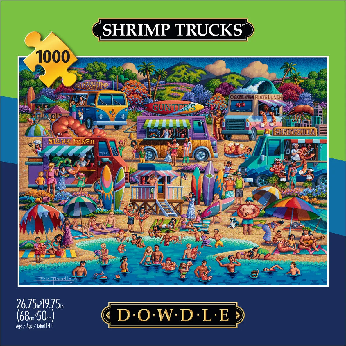 Buffalo Games Shrimp Trucks puslespil 1000 brikker Hawaii