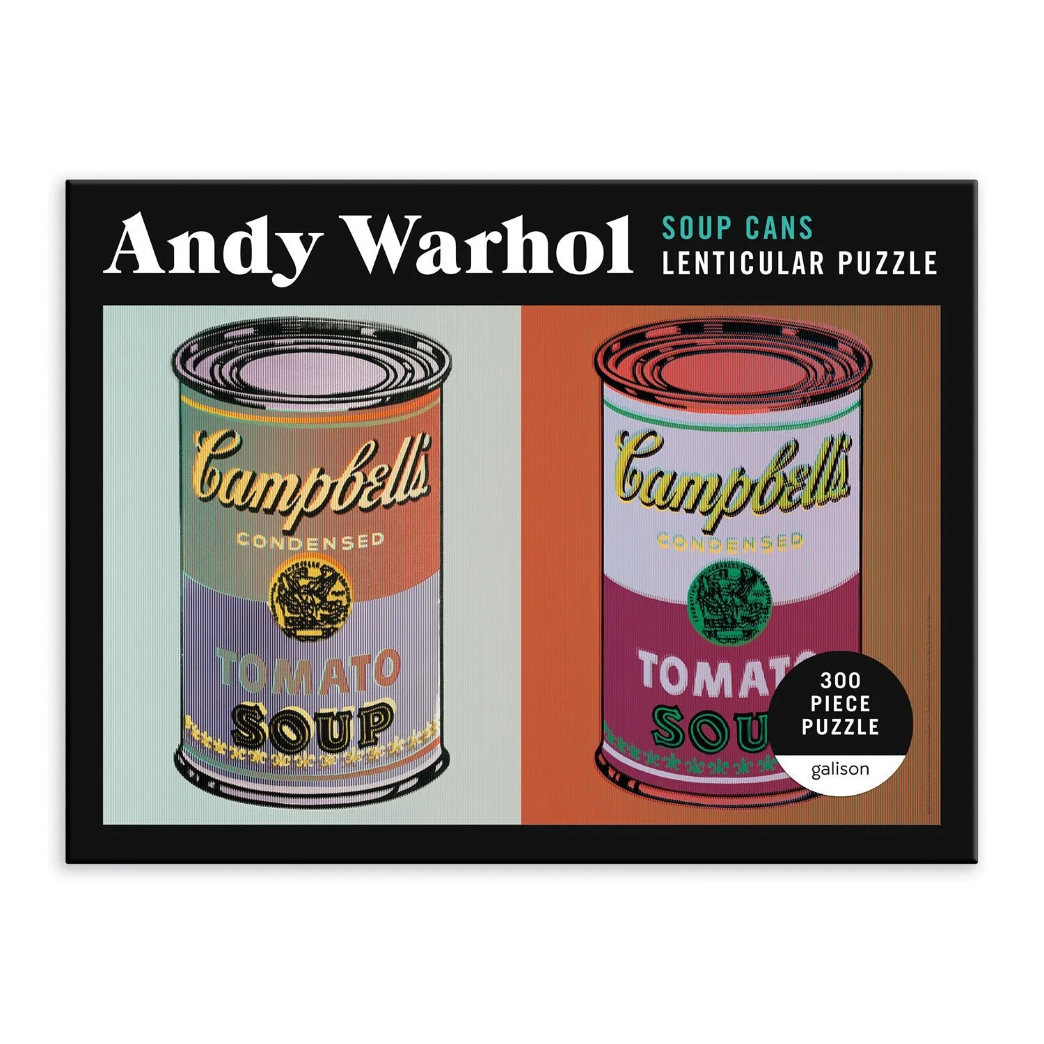 Galison Andy Warhol Soup Cans puslespil 300 brikker lenticular