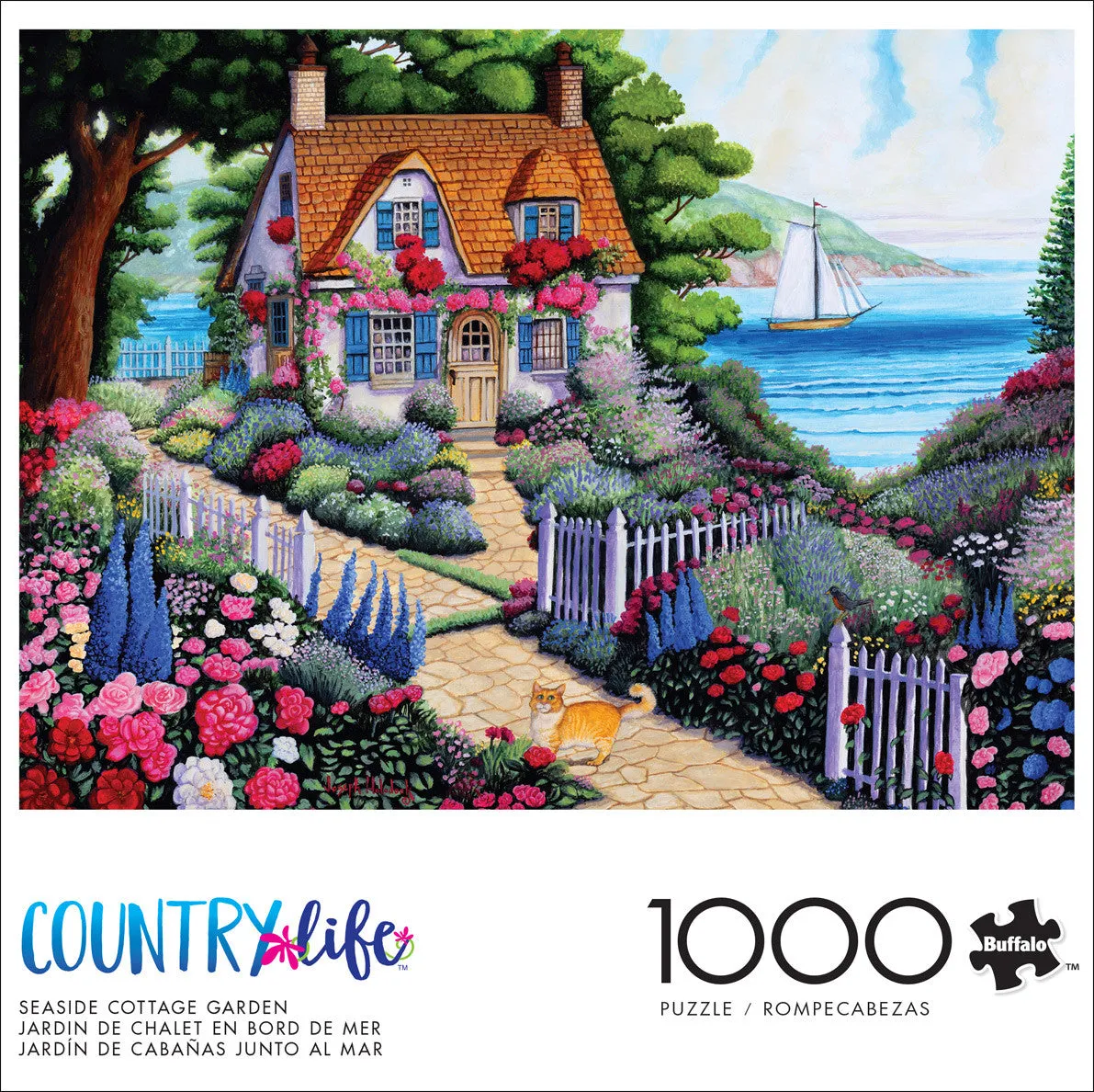 Buffalo Games Seaside Cottage Garden puslespil 1000 brikker