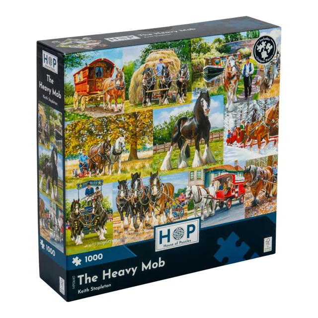 House of Puzzles The Heavy Mob puslespil 1000 heste