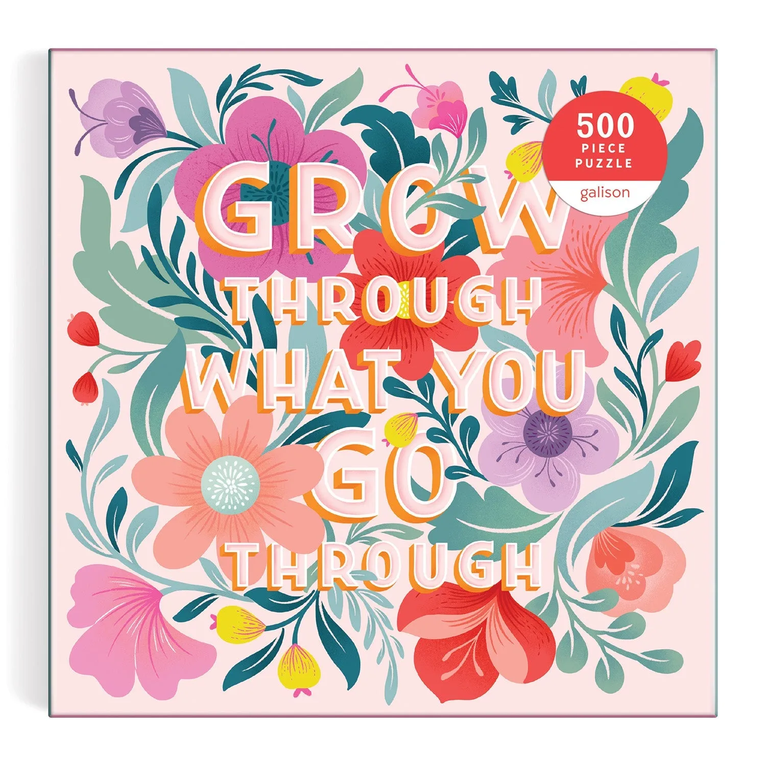 Galison Grow Through What You Go Through puslespil 500 brikker blomster