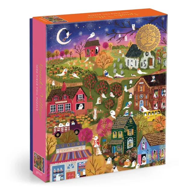 Good Puzzle Co. Spooky Village puslespil 1000 brikker folie