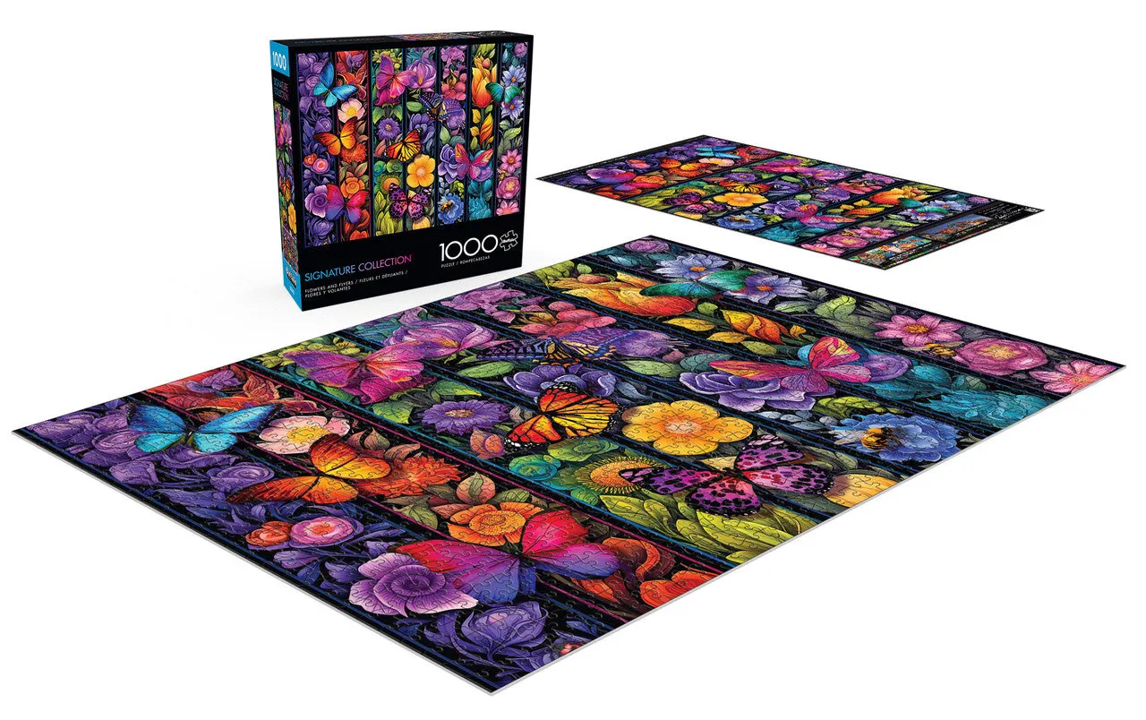 Buffalo Games Signature Flowers and Flyers puslespil 1000 brikker
