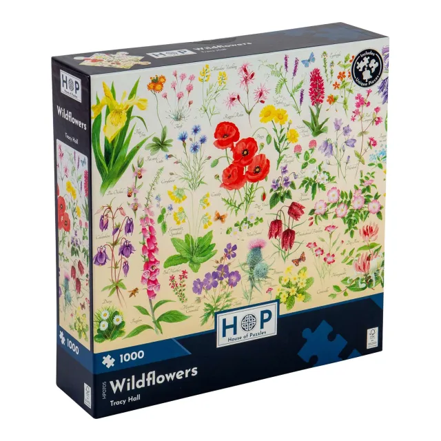 House of Puzzles Wildflowers 1000 puslespil vilde blomster