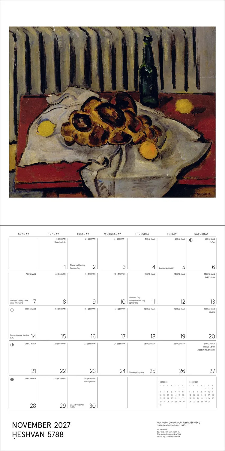 Pomegranate The Jewish Museum vægkalender 2027 jødisk kunst