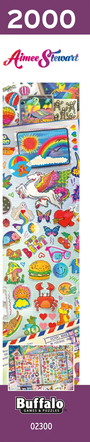 Buffalo Games Aimee Stewart My Rad Sticker Collection puslespil 2000 brikker retro