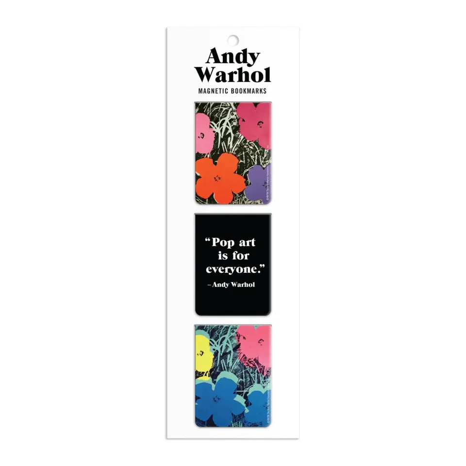 Galison Andy Warhol Flowers magnetbogmærker 3 stk