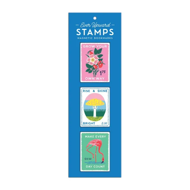 Galison Ever Upward Stamps magnet bogmærker 3 stk