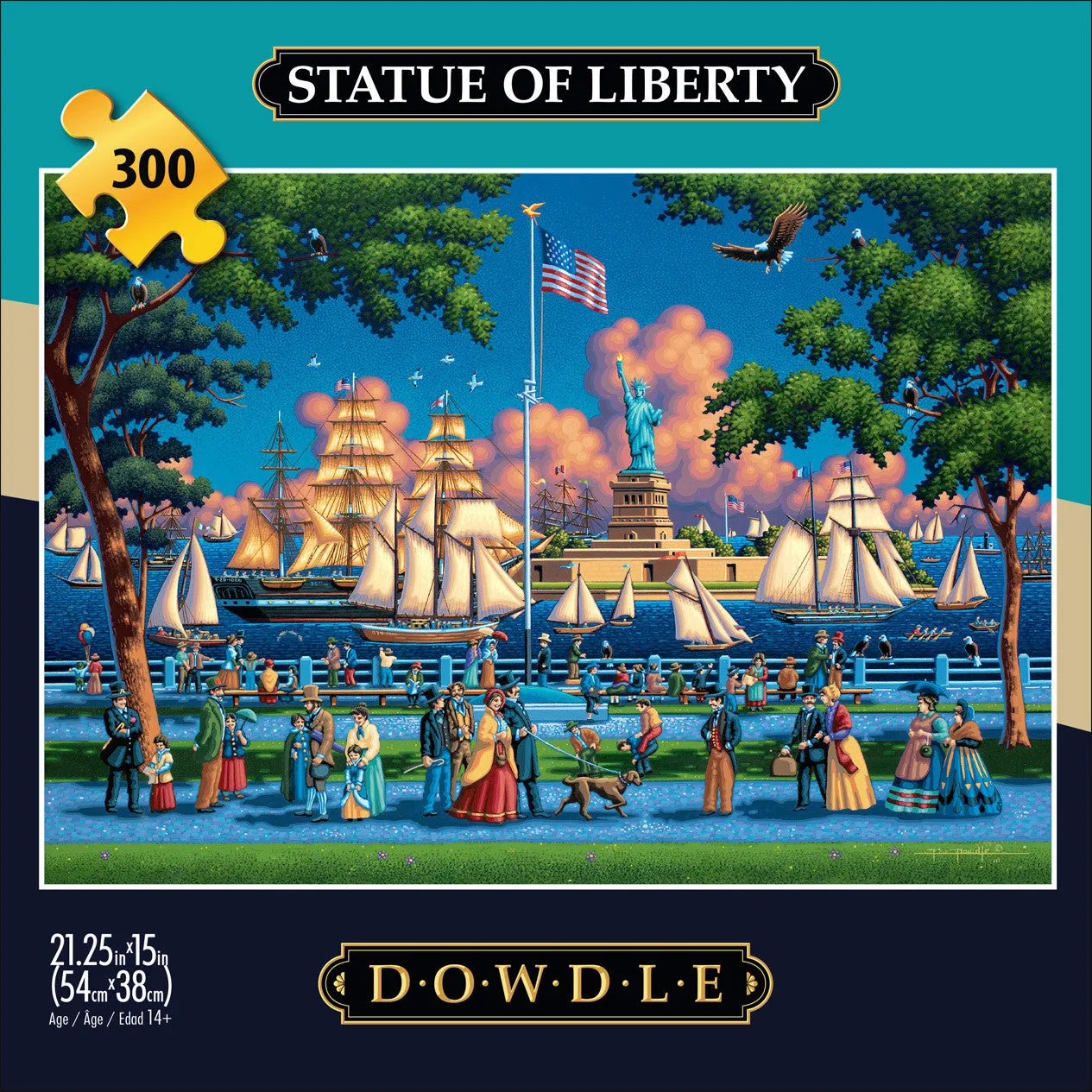 Buffalo Games Eric Dowdle Statue of Liberty puslespil 300 brikker store brikker
