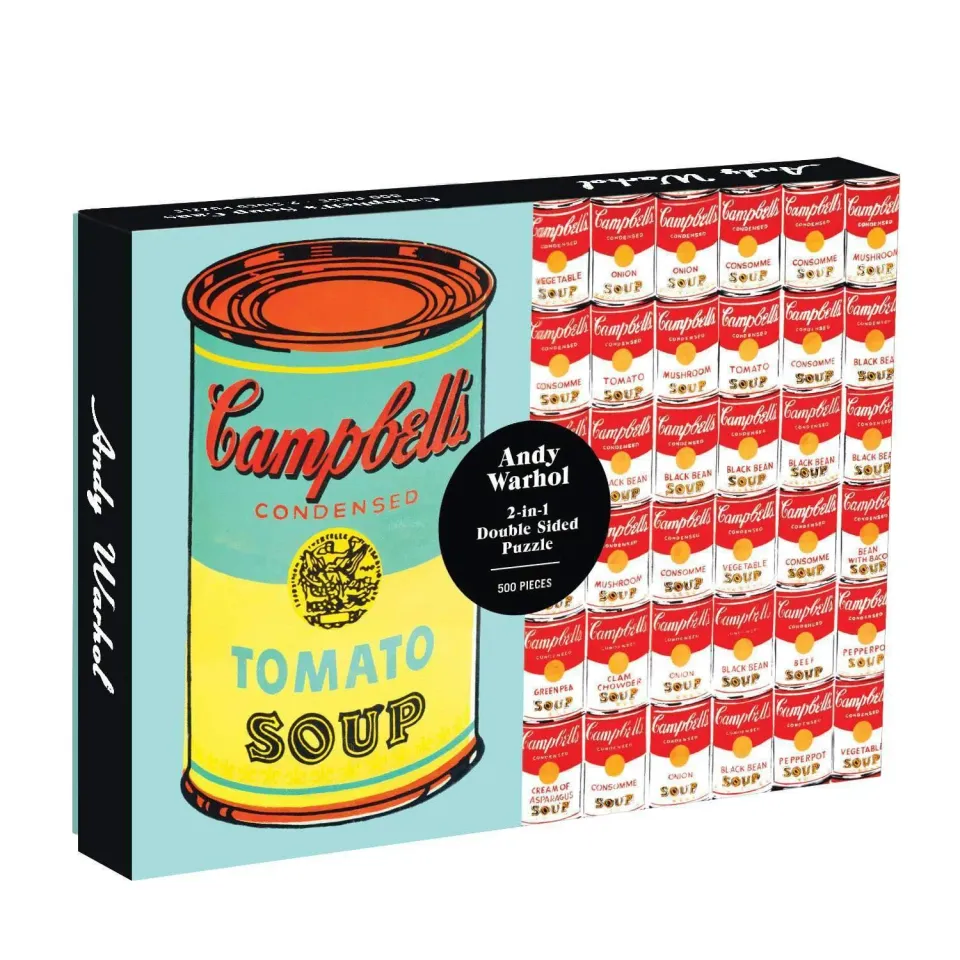 Galison Andy Warhol Soup Can puslespil 500 brikker dobbeltsidet