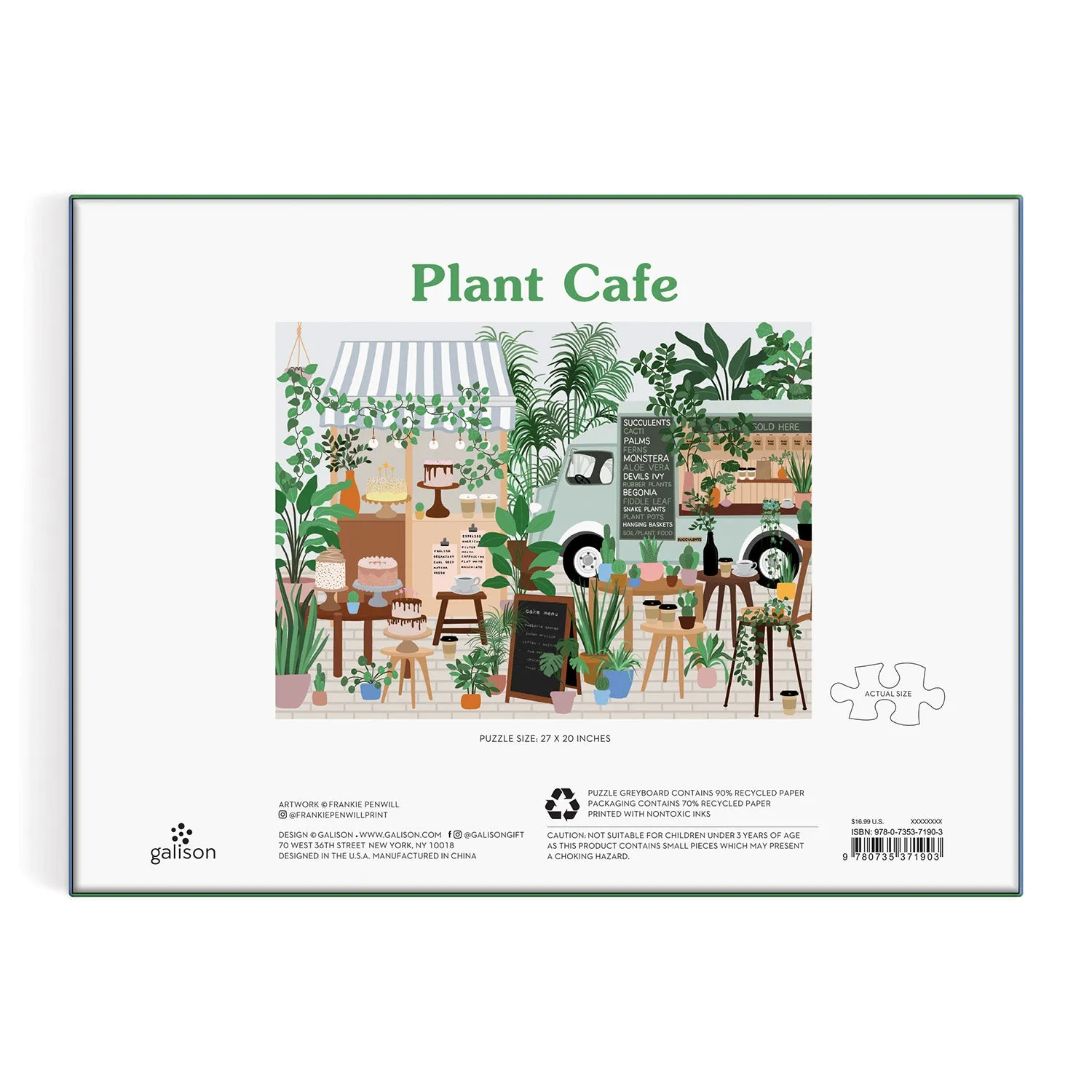 Good Puzzle Co. Plant Cafe puslespil 1000 brikker planter