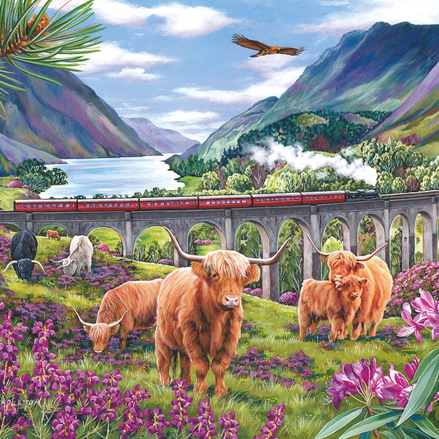 House of Puzzles Glenfinnan 150 mini puslespil togrør