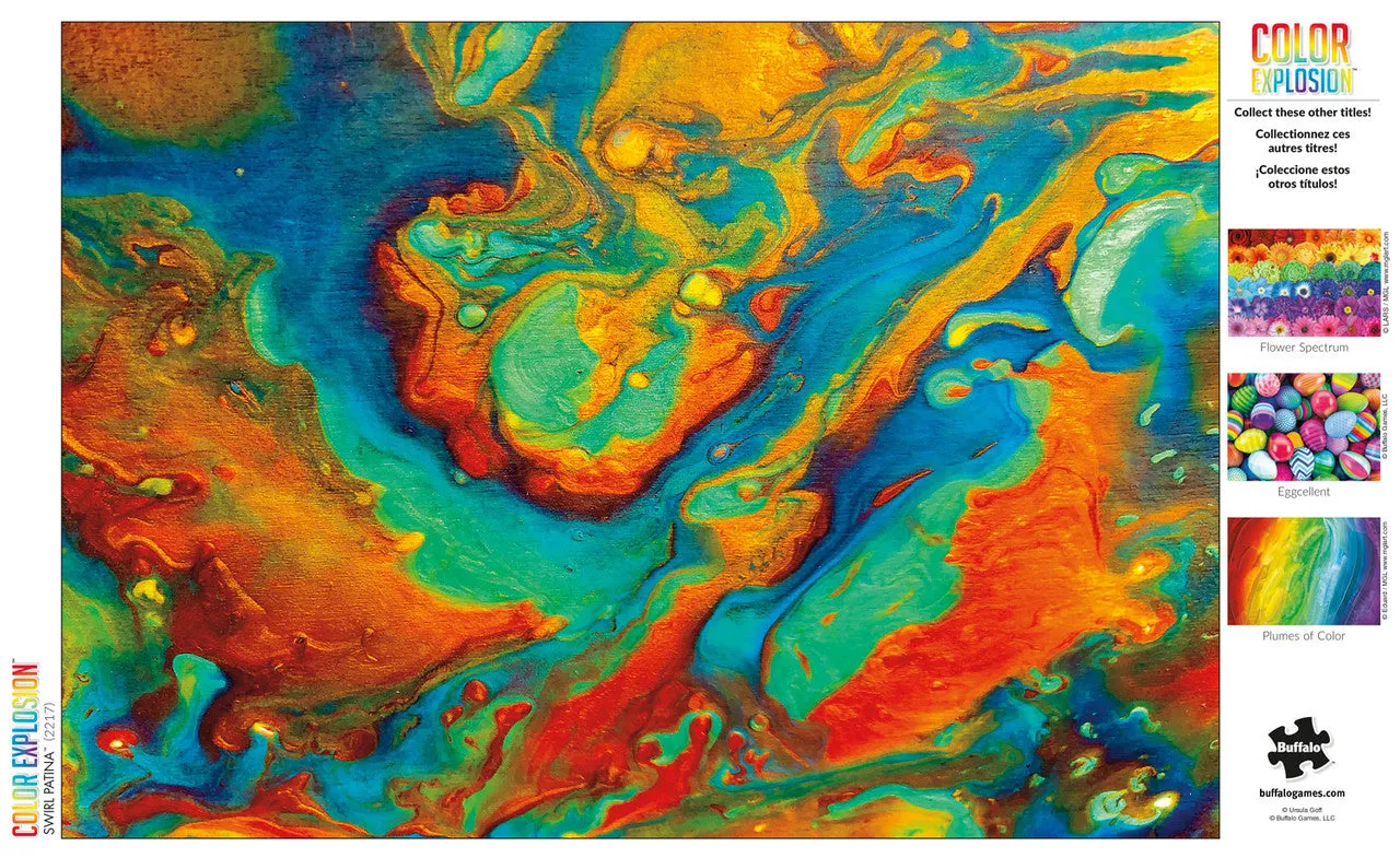 Buffalo Games Color Explosion Swirl Patina puslespil 300 store brikker