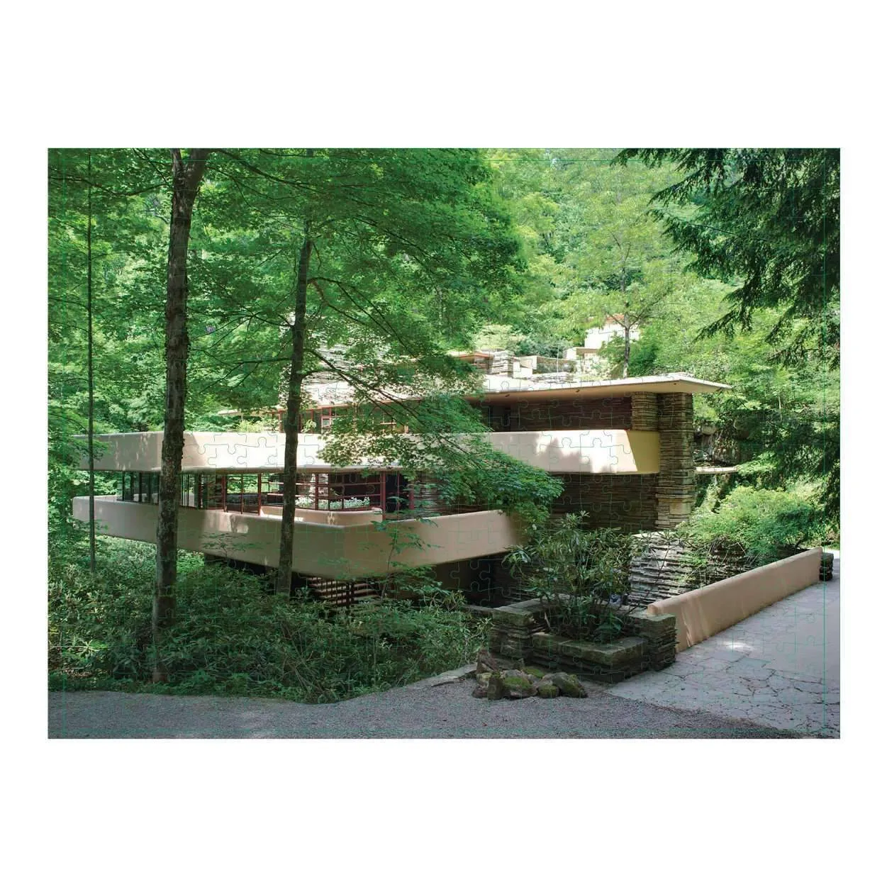 Galison Frank Lloyd Wright Fallingwater puslespil 500 brikker dobbeltsidet