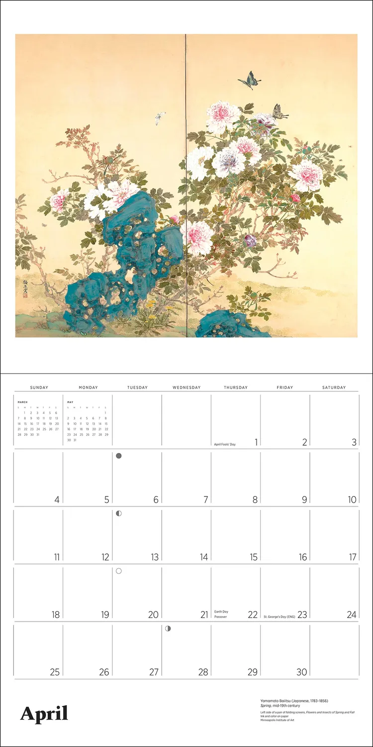 Pomegranate Dreams of Edo vægkalender 2027 japansk kunst