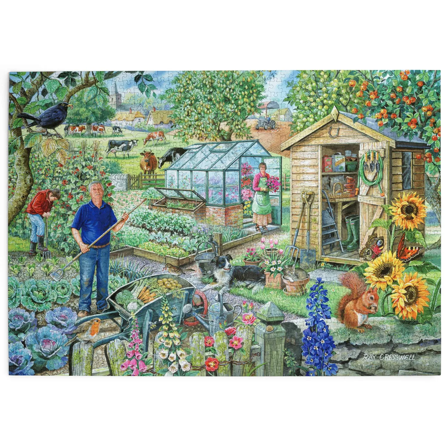House of Puzzles At The Allotment puslespil 1000 brikker have