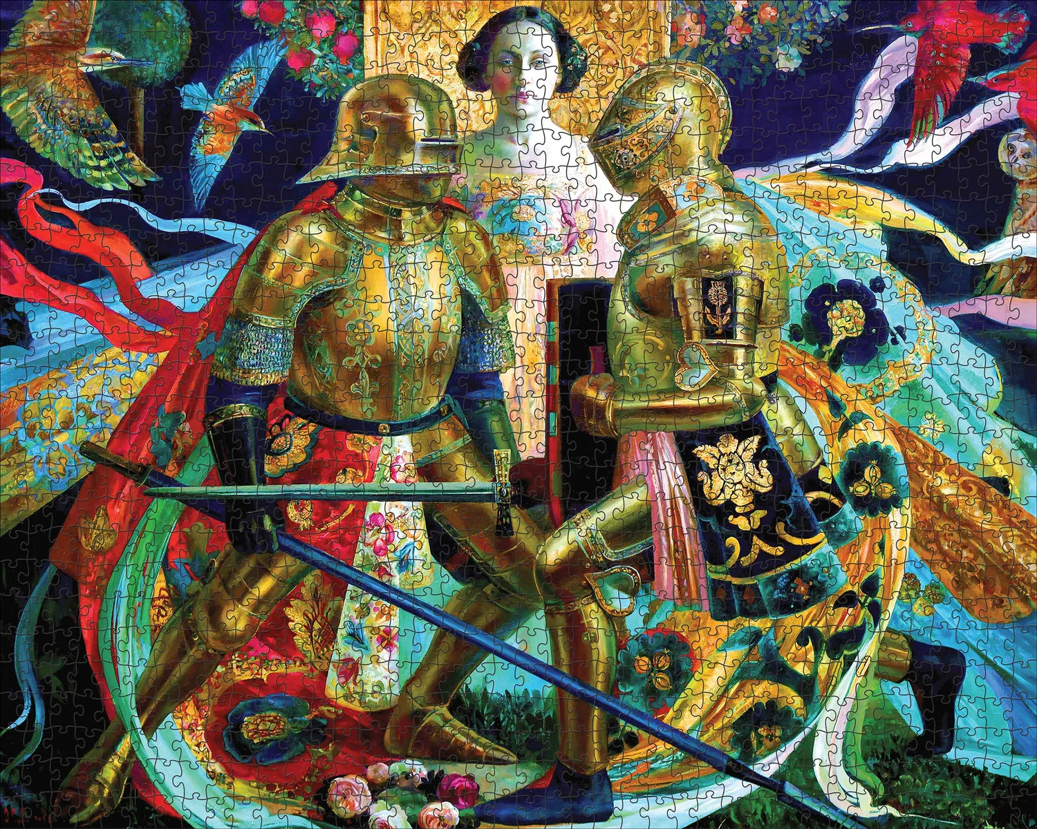 Pomegranate Suvorova The Duel puslespil 1000 brikker riddere
