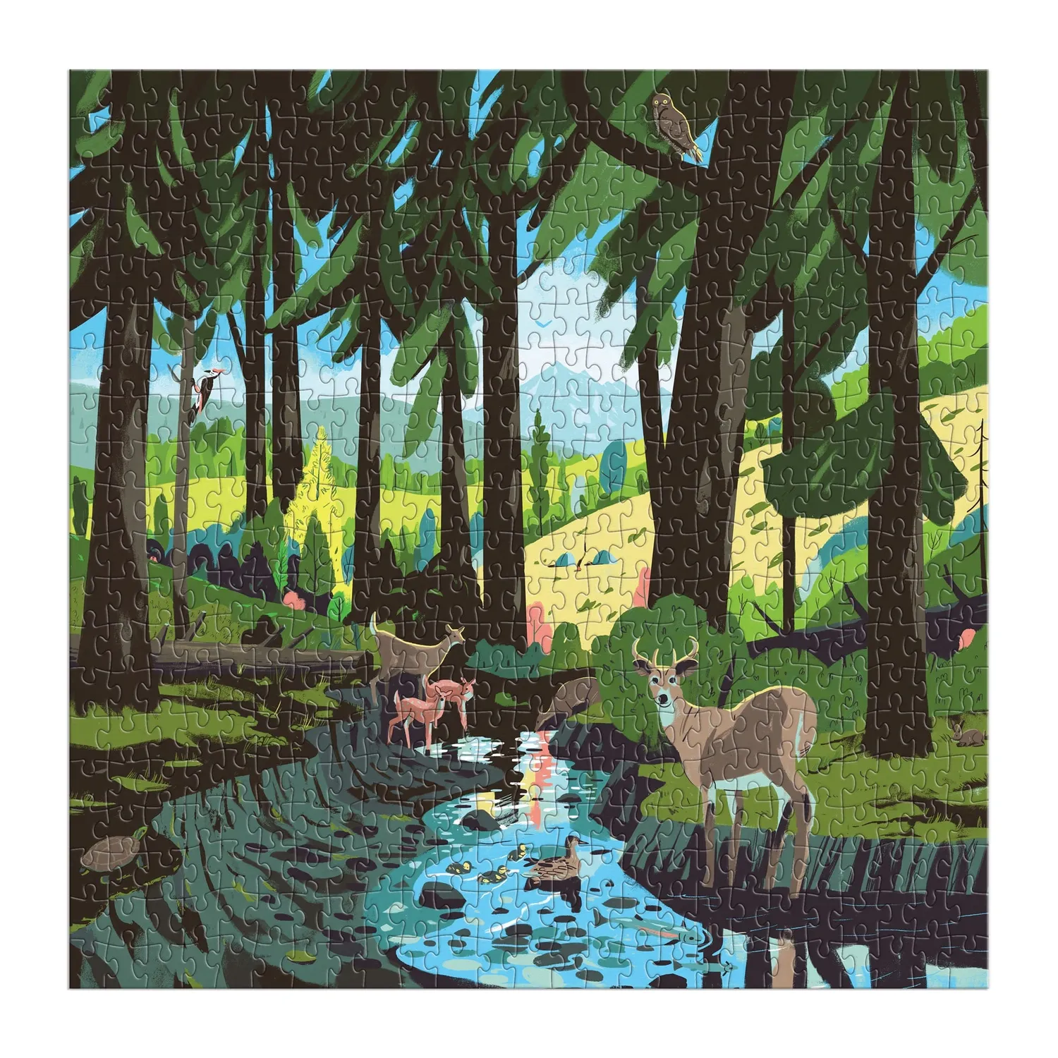 Good Puzzle Co. Woodland Pass puslespil 500 brikker skov