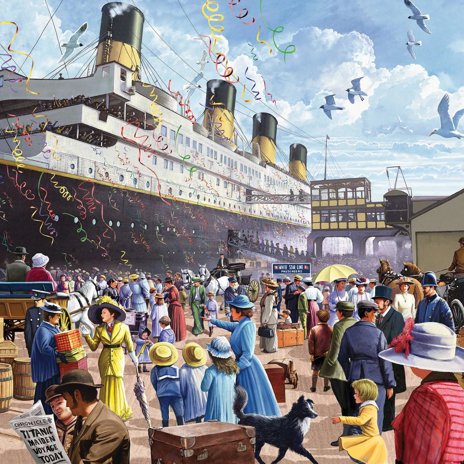 House of Puzzle Titanic Embarking puslespil 1000 skib
