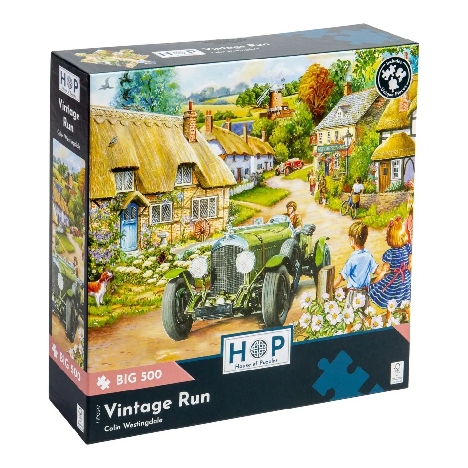 House of Puzzle BIG Vintage Run puslespil 500 store brikker