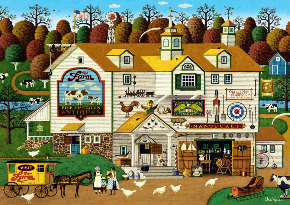 Buffalo Games Wysocki Americana The Farm puslespil 500 brikker landliv