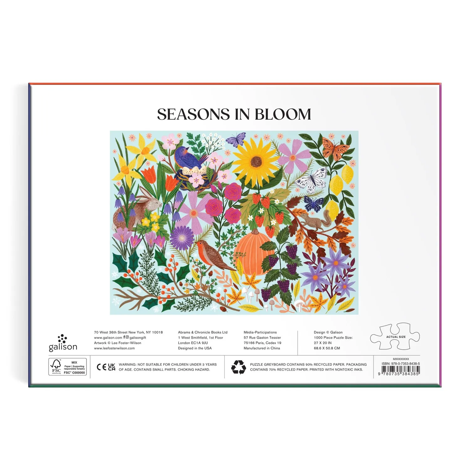 Good Puzzle Co. Seasons in Bloom puslespil 1000 brikker blomster