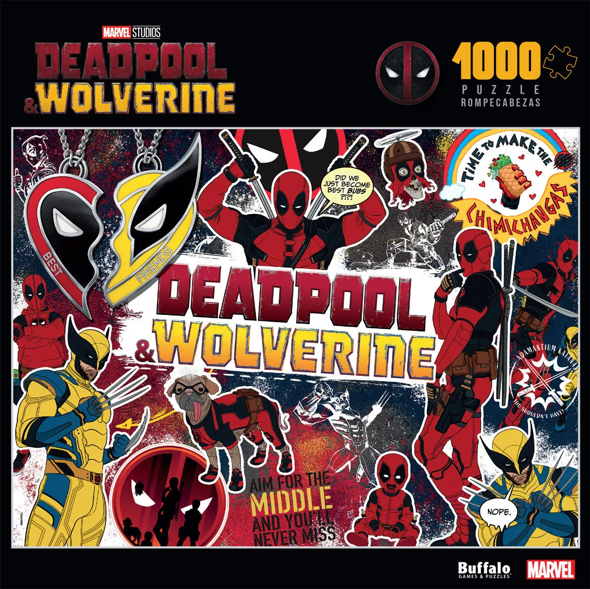 Buffalo Games Collage Deadpool & Wolverine puslespil 1000 brikker Marvel