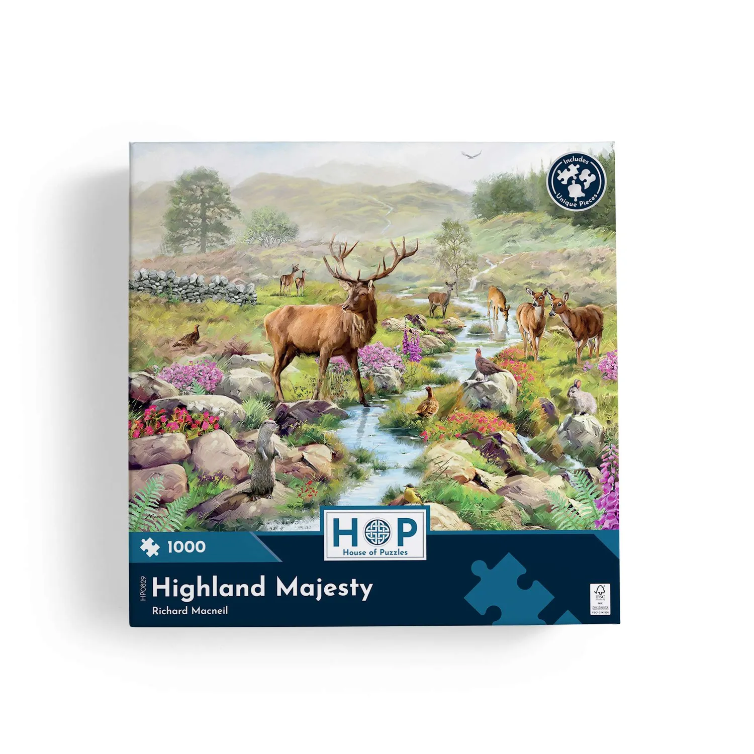House of Puzzles Highland Majesty puslespil 1000 brikker hjort