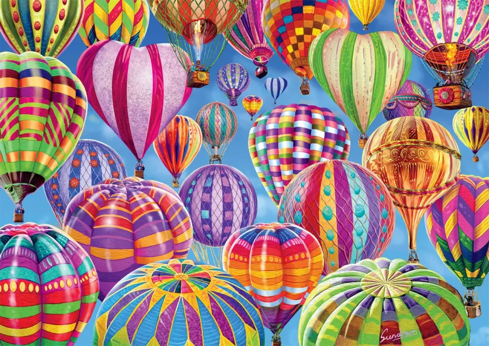 Buffalo Games Vivid Sailing on the Wind puslespil 300 balloner