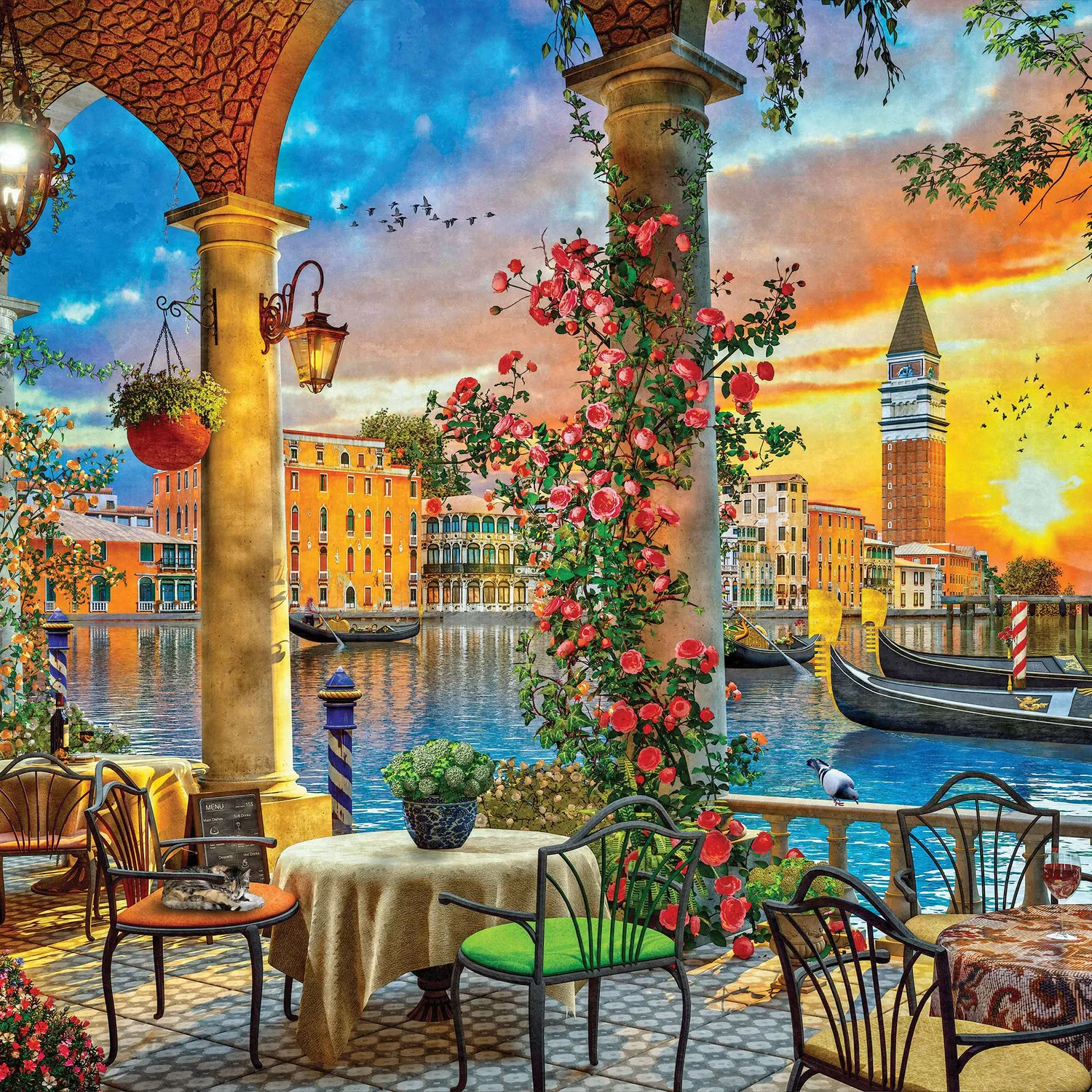 House of Puzzles Venice View puslespil 1000 brikker solnedgang