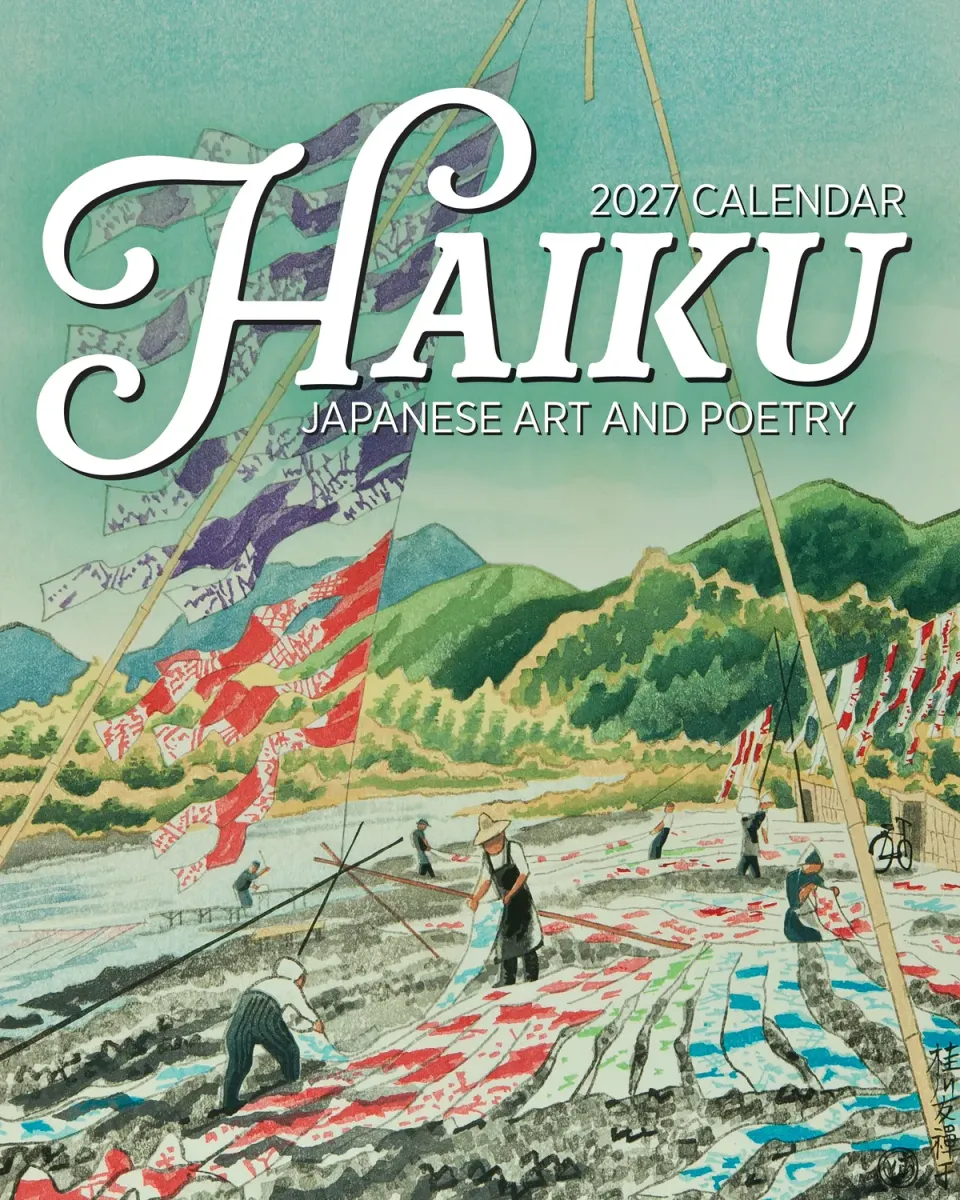 Pomegranate Haiku minivægkalender 2027 japansk træsnit