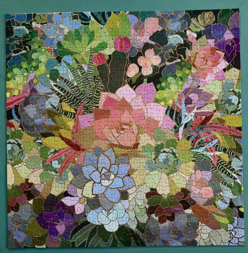 Galison Mia Charro Succulent Mosaic puslespil 500 brikker folie