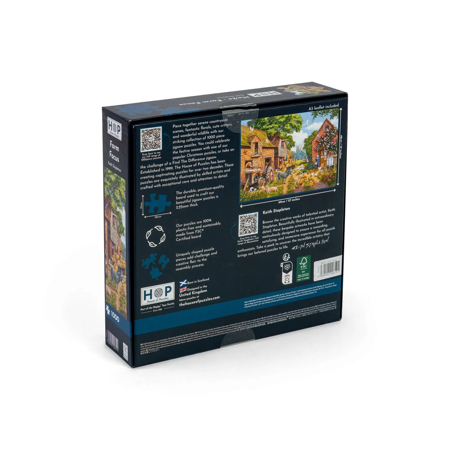 House of Puzzles Find the Difference No.24 Farm Focus puslespil 1000 brikker