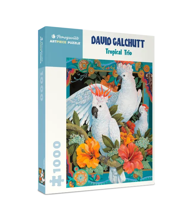Pomegranate David Galchutt Tropical Trio puslespil 1000 brikker fugle