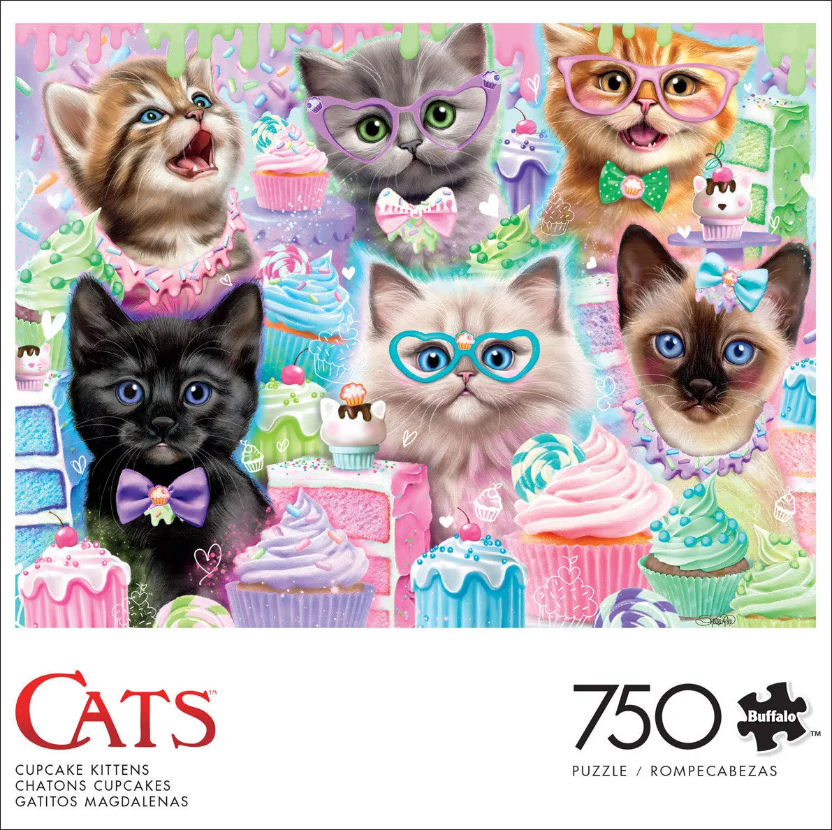 Buffalo Games Cats Cupcake Kittens puslespil 750 brikker kager