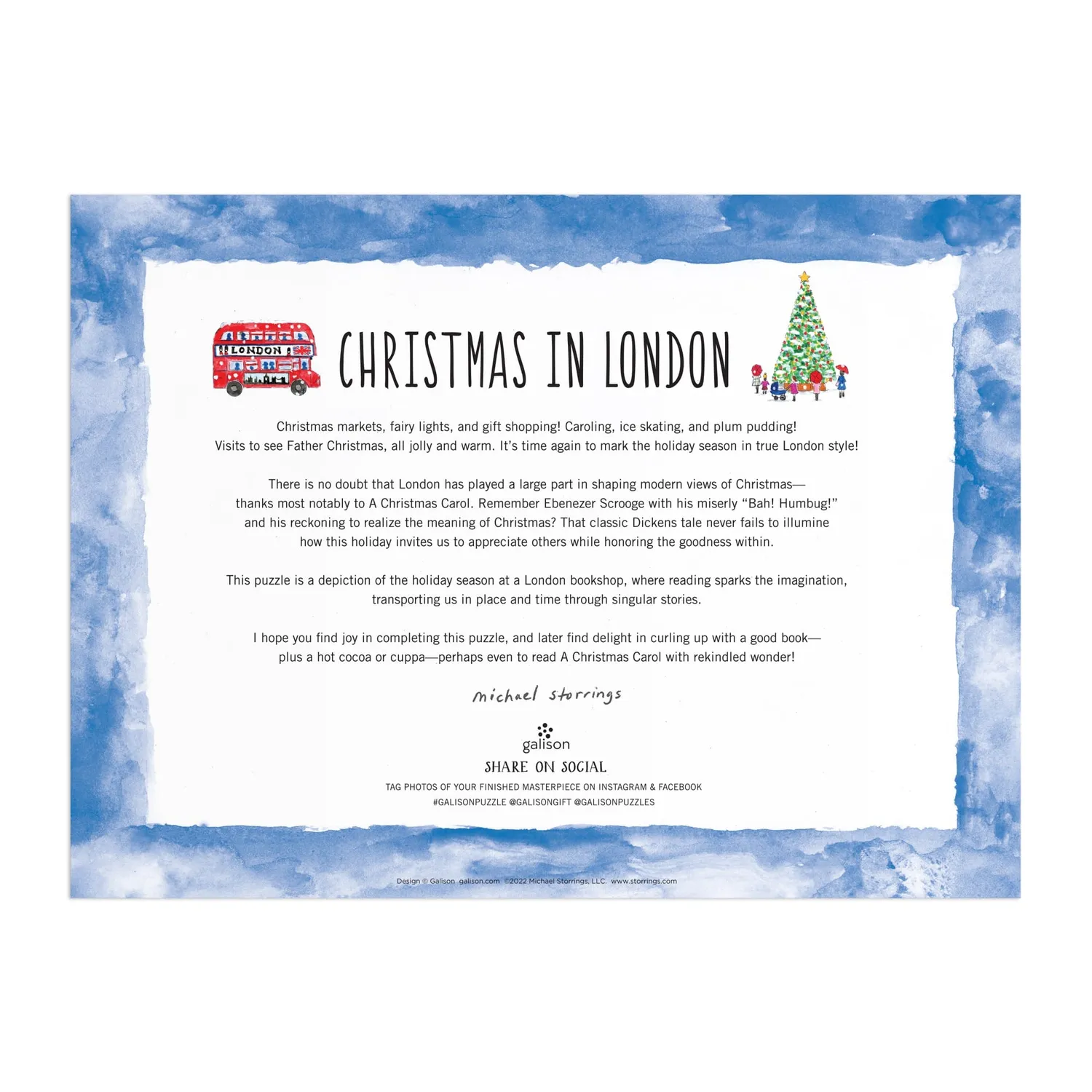 Galison Christmas in London puslespil 1000 brikker