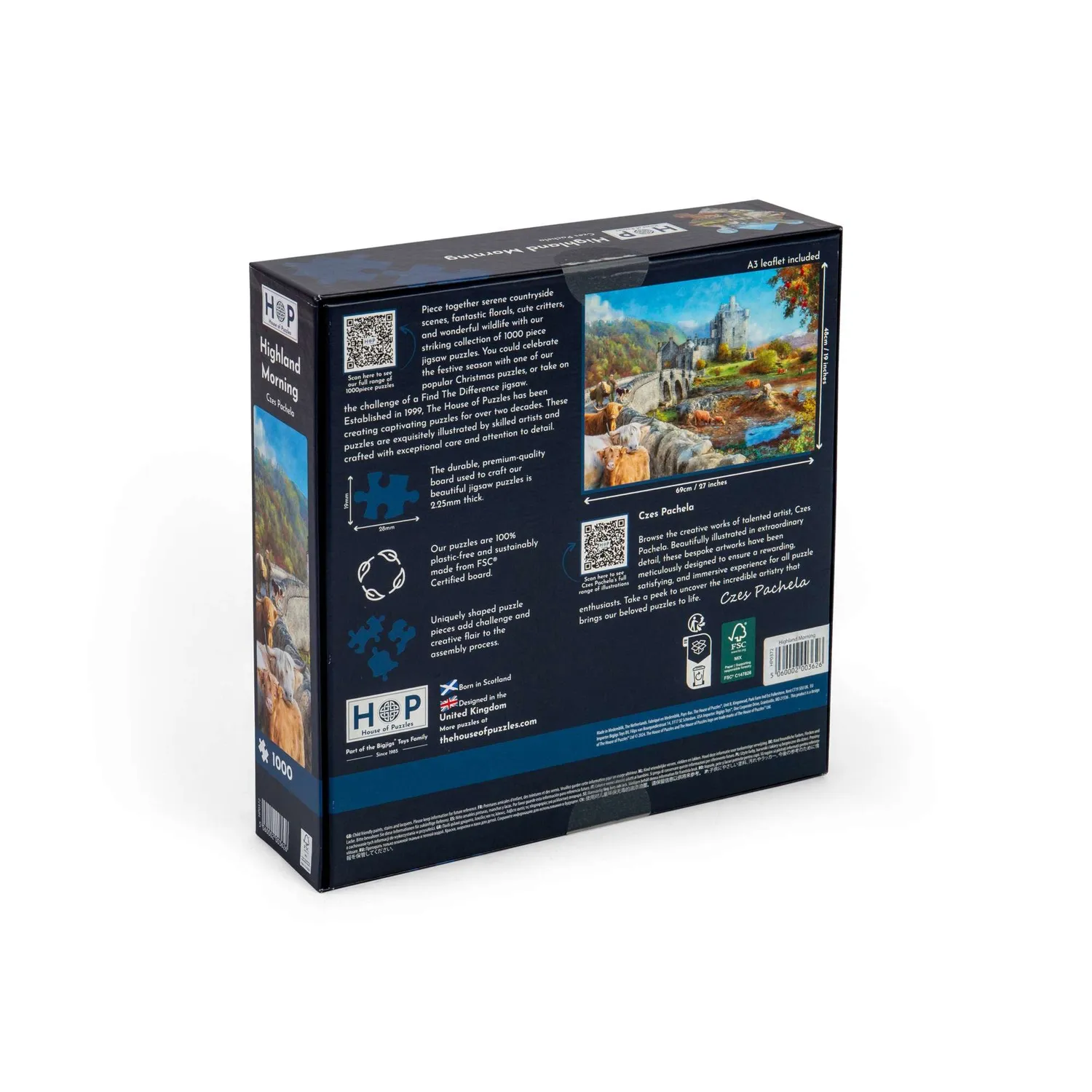 House of Puzzle Highland Morning puslespil 1000 brikker Skotland