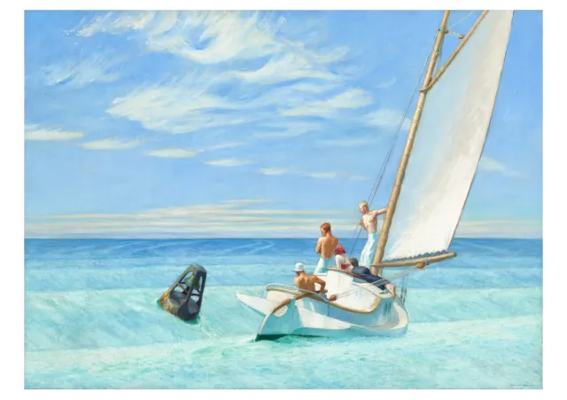 Pomegranate Edward Hopper Ground Swell kunstkort havmotiv
