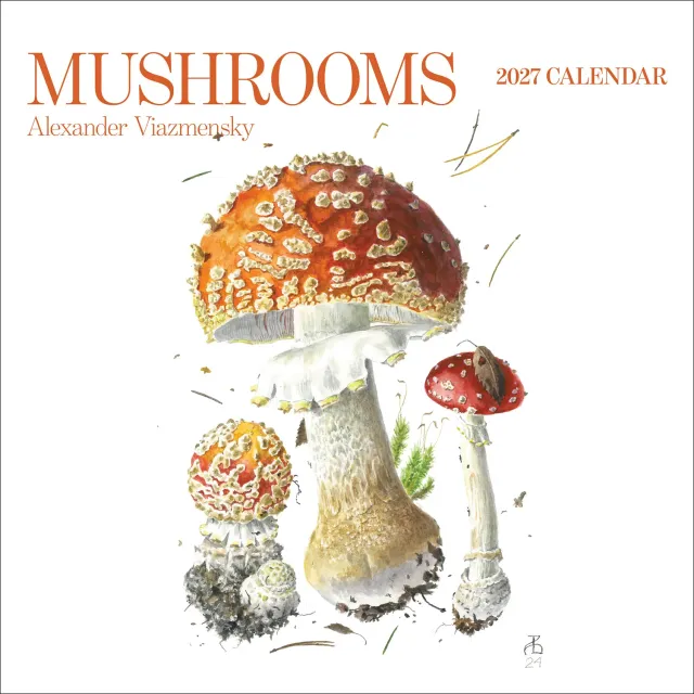 Pomegranate Mushrooms Alexander Viazmensky 2027 vægkalender svampe
