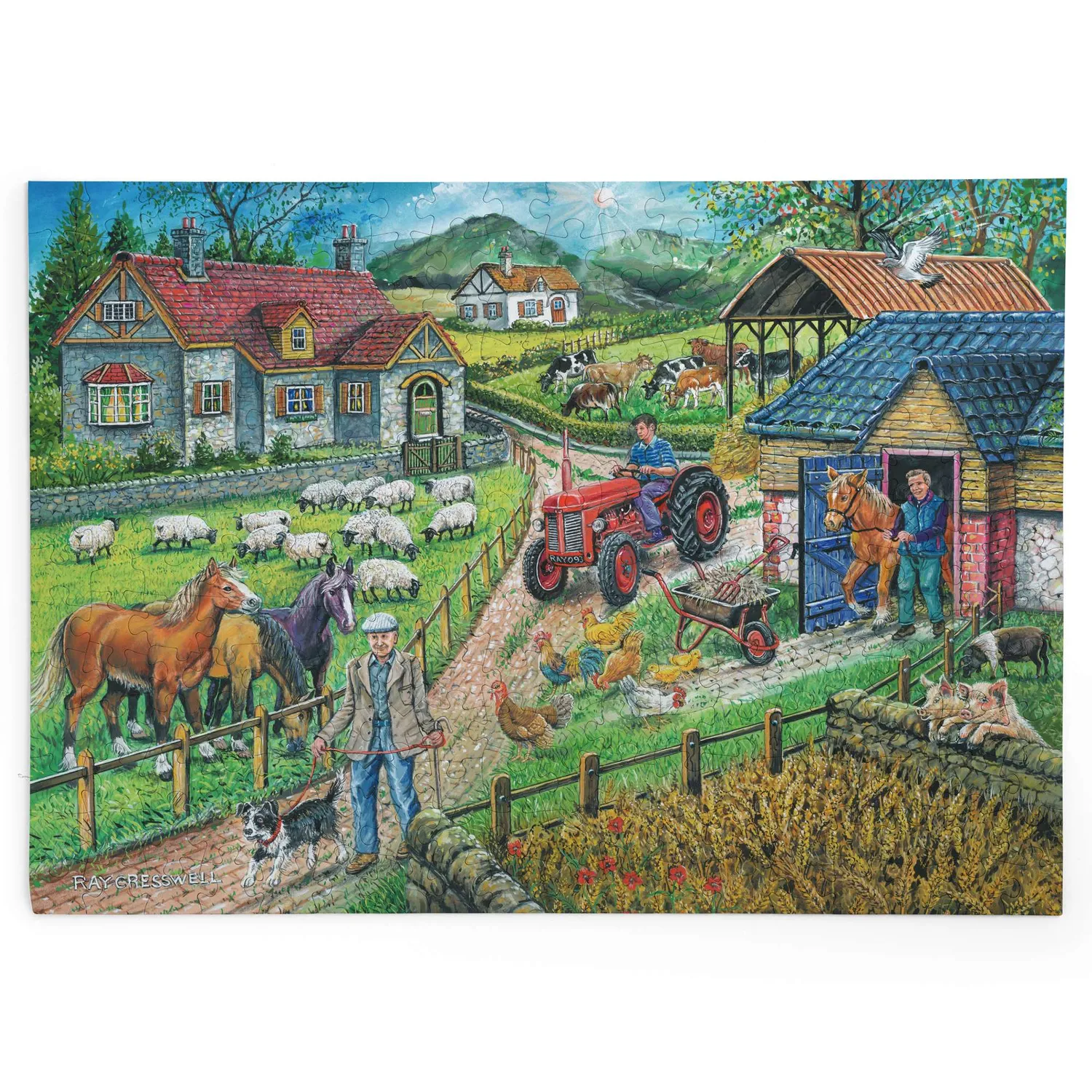 House of Puzzles BIG Barley Mow Farm puslespil 250 brikker XL