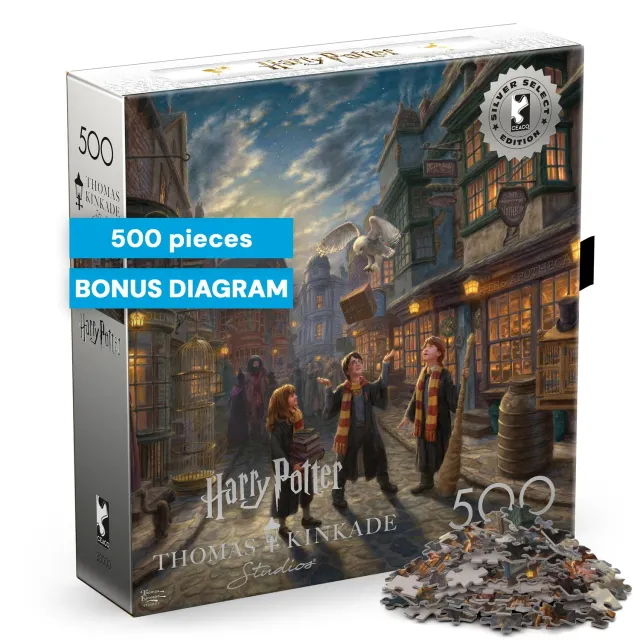 Buffalo Games Silver Select Diagon Alley puslespil 500 brikker Harry Potter
