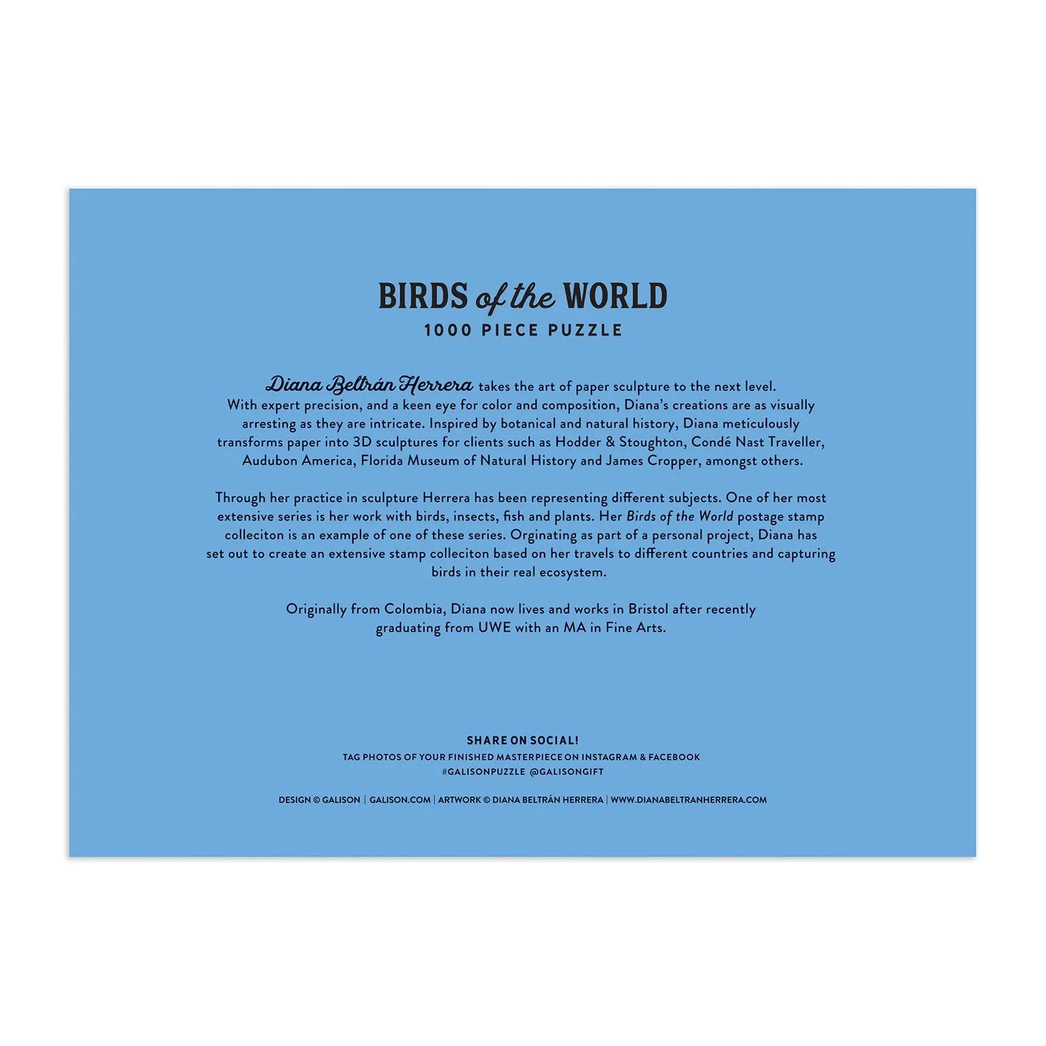 Good Puzzle Co. Birds of the World puslespil 1000 brikker fugle