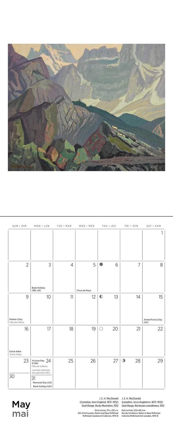 Pomegranate Group of Seven 2027 minikalender canadisk kunst