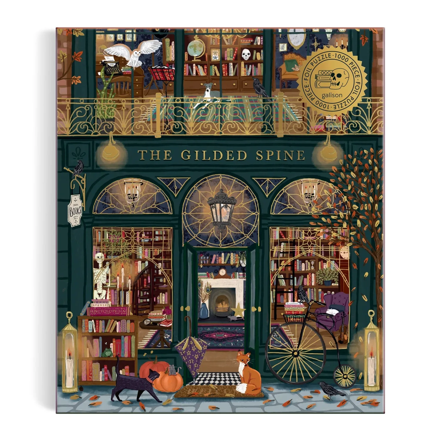Galison Sally Wilson The Gilded Spine puslespil 1000 brikker folie