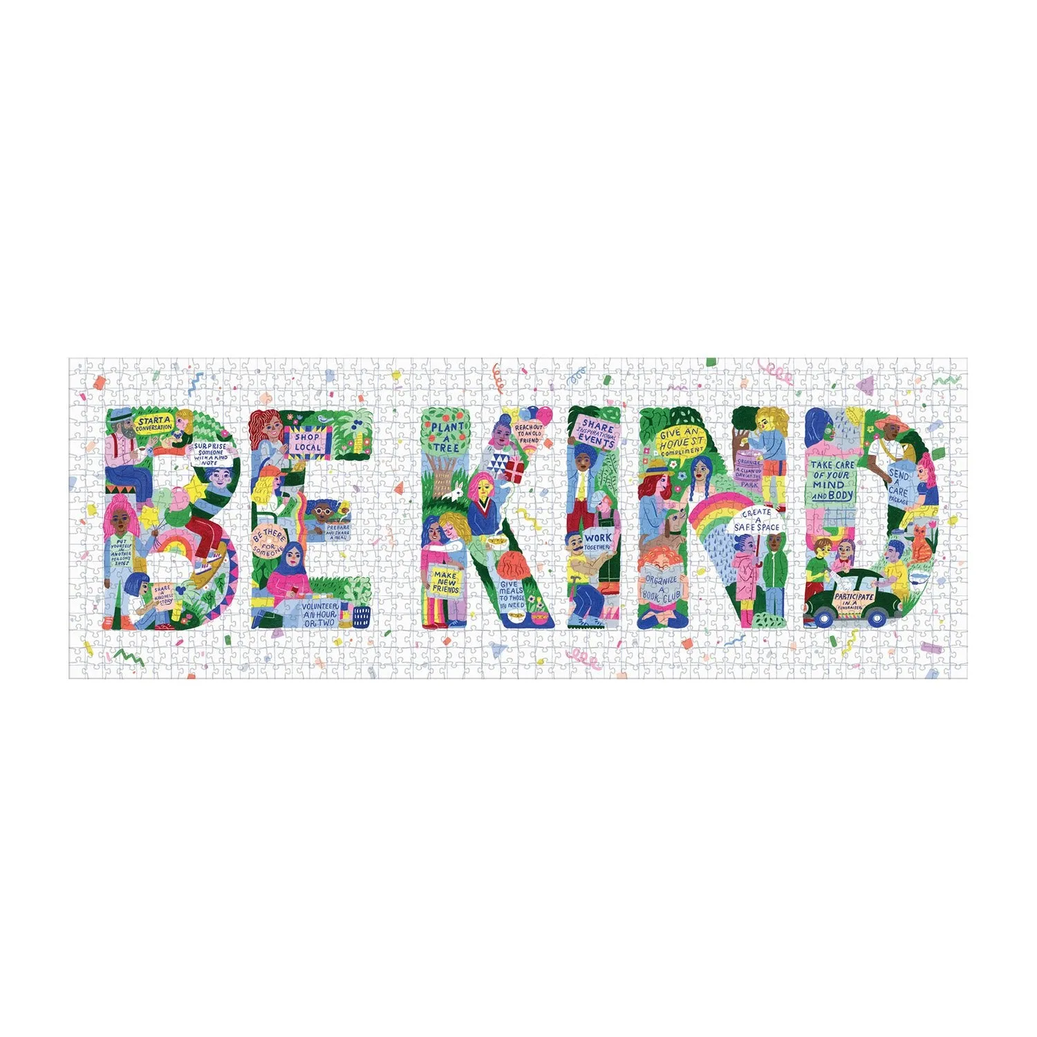 Galison Be Kind panorama puslespil 1000 brikker venlighed