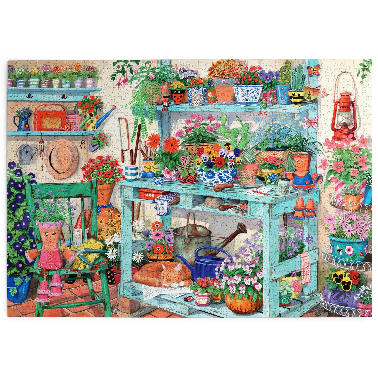 House of Puzzles Going Potty puslespil 1000 brikker havemotiv