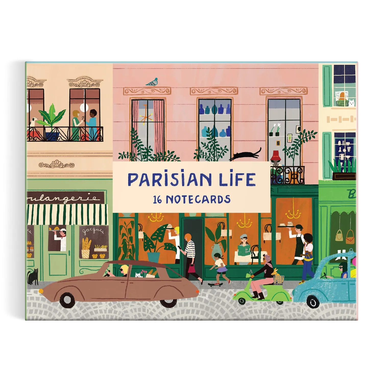 Galison Parisian Life brevkort 16 stk Paris-motiver