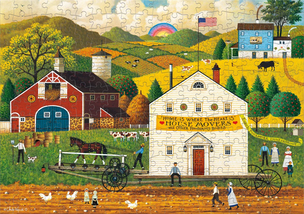 Buffalo Games Americana House Movers puslespil 500 brikker bondegård