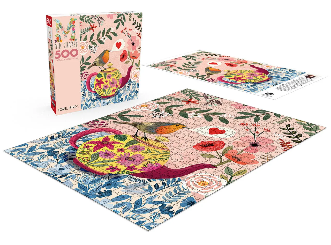 Buffalo Games Mia Charro Love Bird puslespil 500 brikker blomster