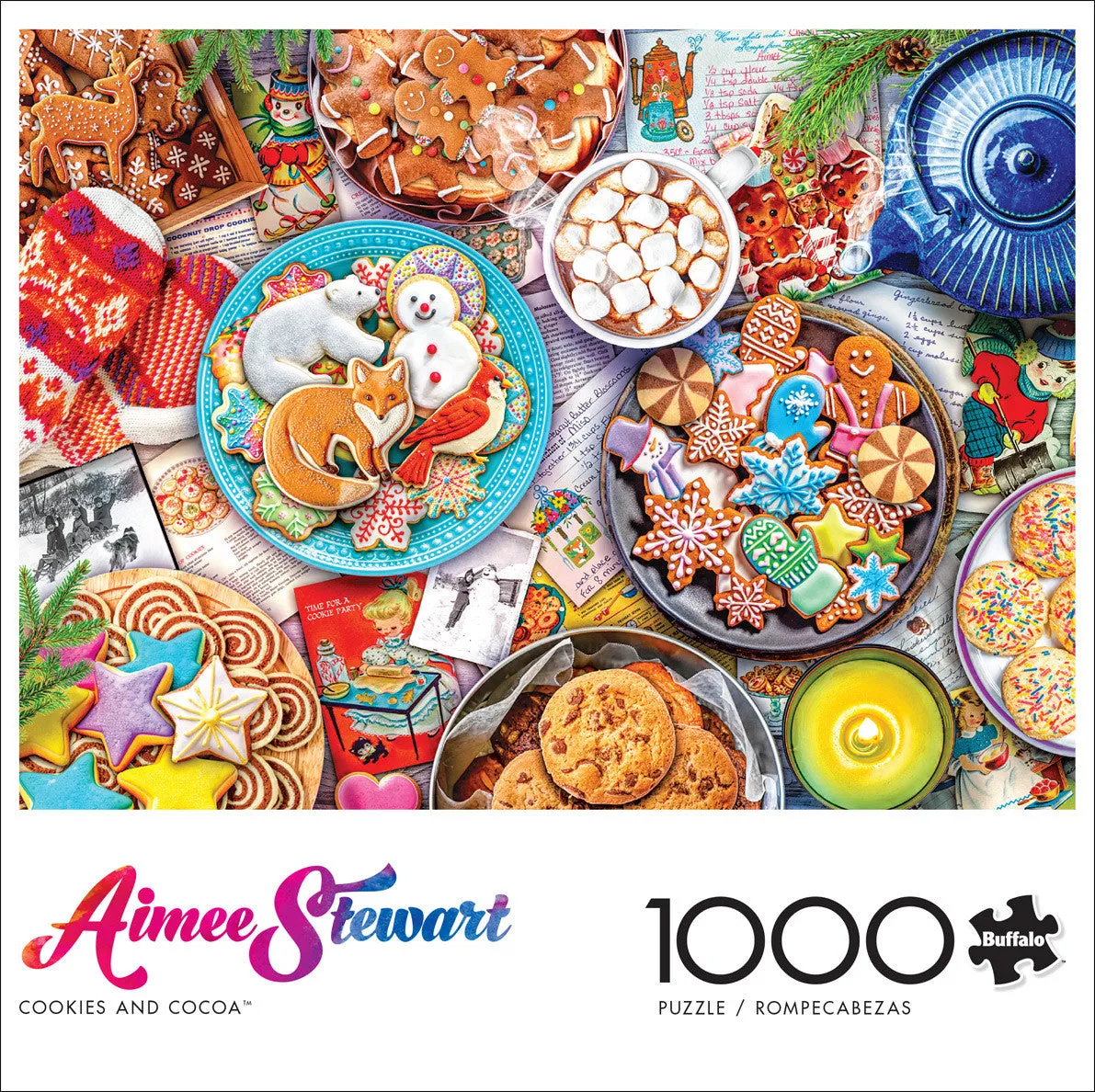Buffalo Games Aimee Stewart Cookies and Cocoa puslespil 1000 brikker jul